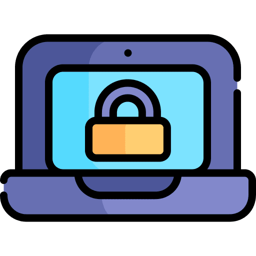 Password protected locked secure icon