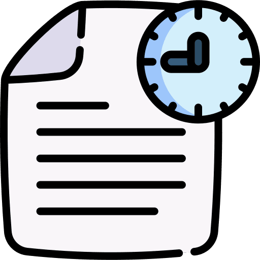 Document time management productivity document icon