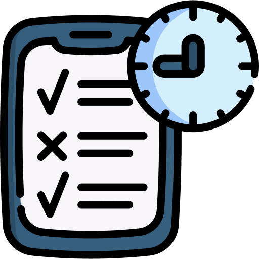 Planner time and date criteria checklist icon