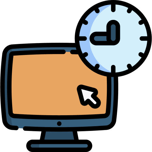 Computer computer timetable monitor icon