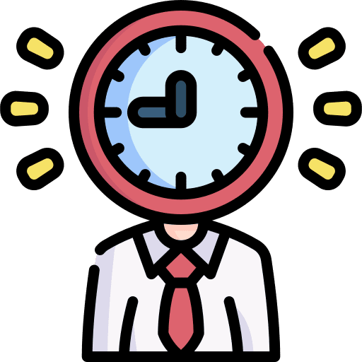 Employee efficiency time management employee icon