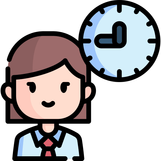 Employee employee productivity time and date icon