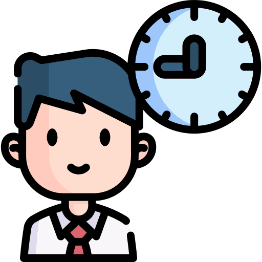 Employee schedule time and date timetable icon