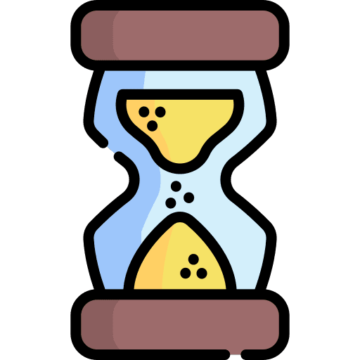 Hourglass tools and utensils wait time icon