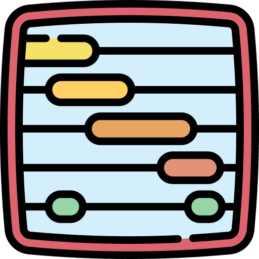 Multitask time and date data multitask icon