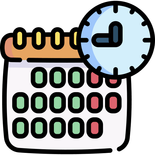 Calendar time and date schedule timetable icon
