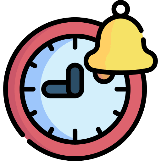 Clock schedule productivity time management icon