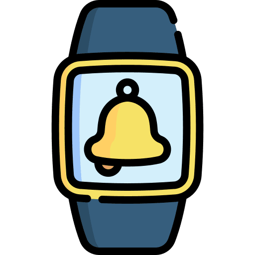 Smartwatch efficiency time and date productivity icon