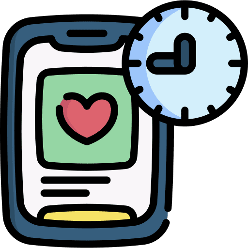 Social network schedule time management efficiency icon