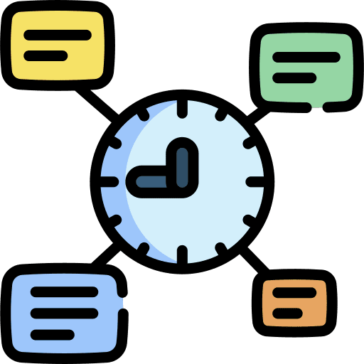 Tasks time and date clock timetable icon