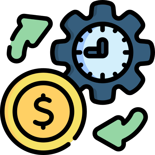 Time is money time and date time is money business and finance icon