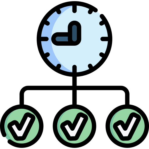 Time management efficiency criteria productivity icon