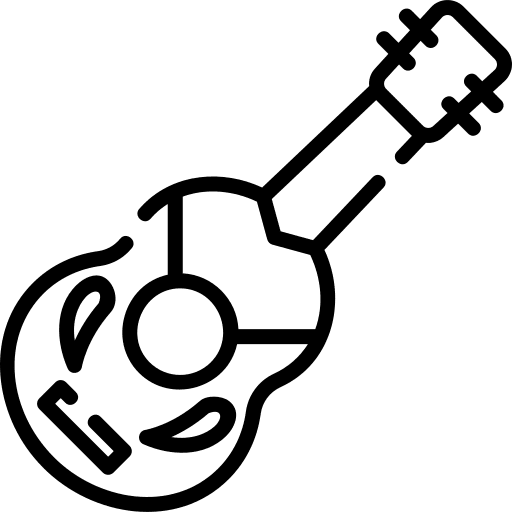 Ukulele string instrument orchestra music and multimedia icon