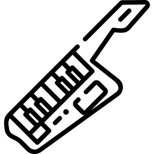 Keytar music and multimedia keytar synthesizer icon