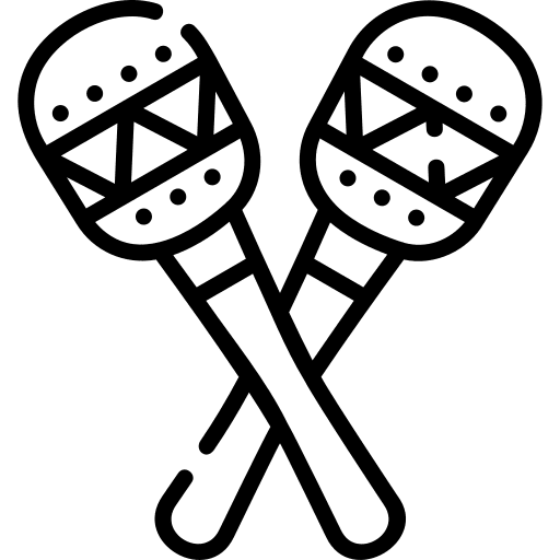 Maracas cultures musical instrument music icon