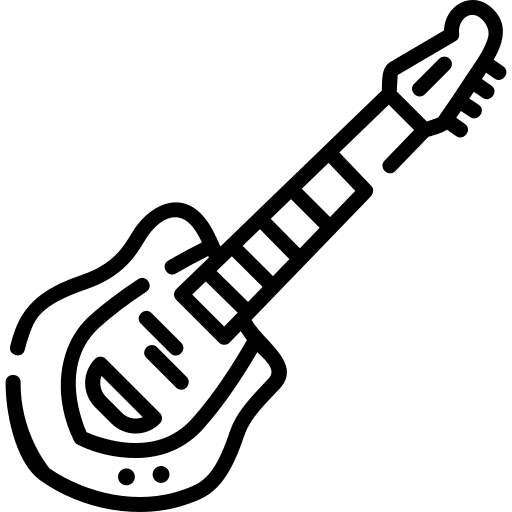 Bass rock bass string instrument icon