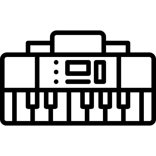 Keyboard piano music and multimedia synthesizer icon