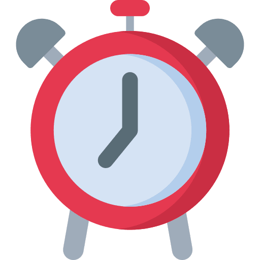 Alarm clock time and date timer wake up icon