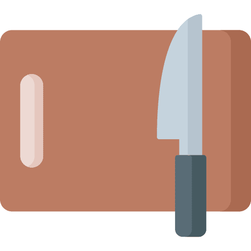 Chopping board kitchenware knife kitchen icon