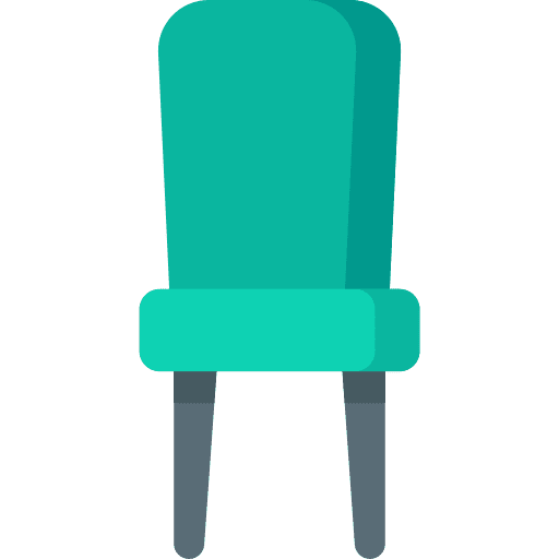 Chair kitchen furniture and household sitting icon