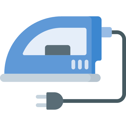 Iron electronics iron laundry service icon
