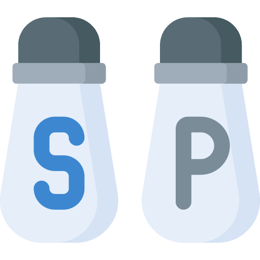 Salt and pepper cooking seasoning furniture and household icon