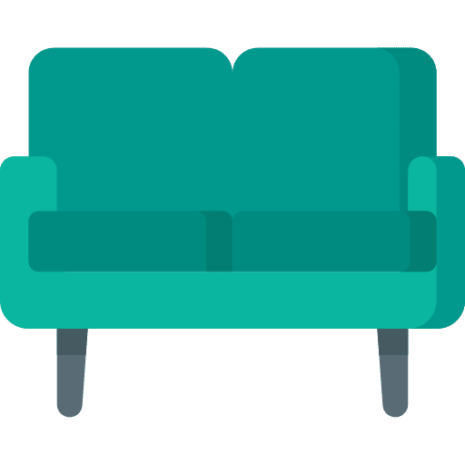Sofa comfortable furniture and household seat icon