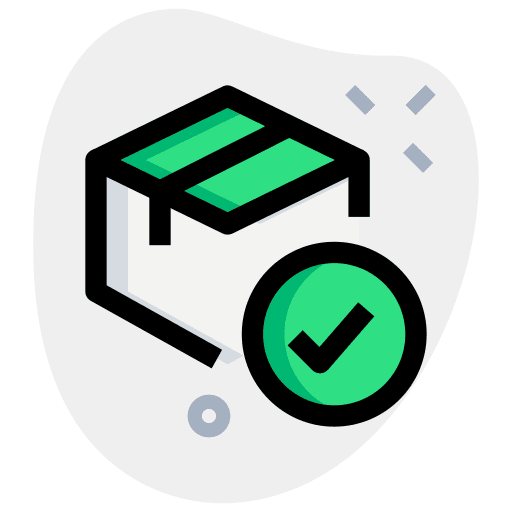 Approval package boxes shipment icon