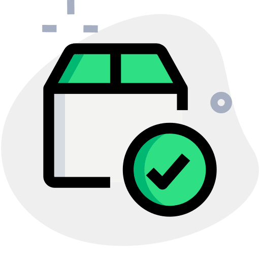 Approved transport logistics delivery icon