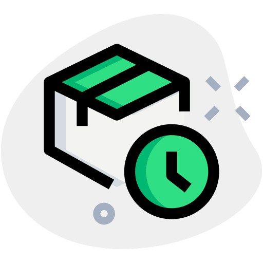 Delay boxes shipment shipping and delivery icon