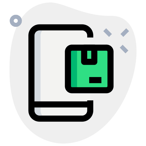 Mobile parcel shipment mobile icon