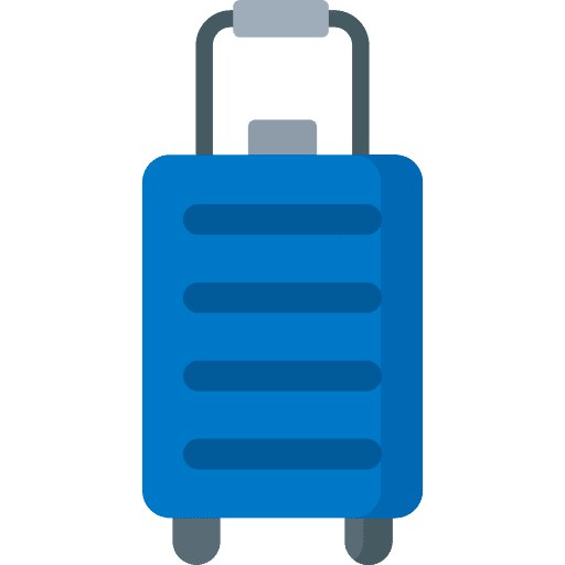 Suitcase travel baggage luggage icon