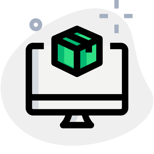 Computer monitor shipping computer monitor shipment icon