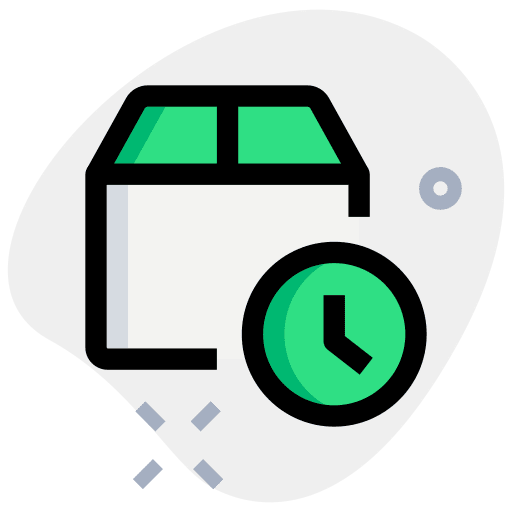 Delay shipping boxes shipping and delivery icon
