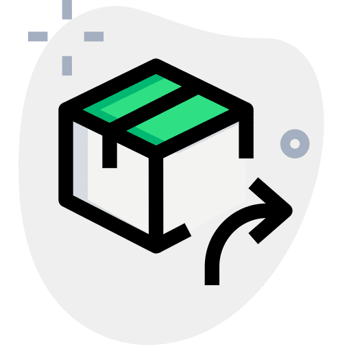 Forwarding boxes cargo shipment icon