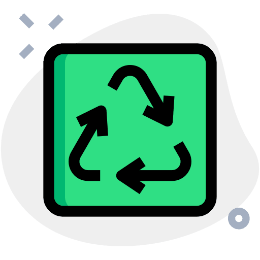 Recycle symbol parcel recycle symbol package icon