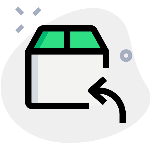 Returning shipment delivery logistics icon
