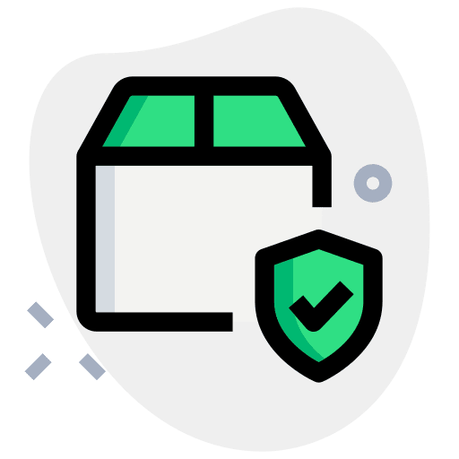 Secure cargo logistics secure icon