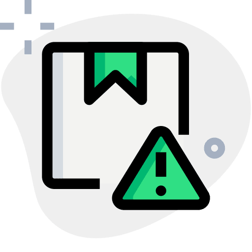 Alert parcel transport cargo icon