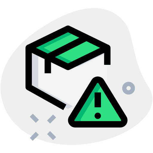 Exclamation mark exclamation mark cargo logistics icon
