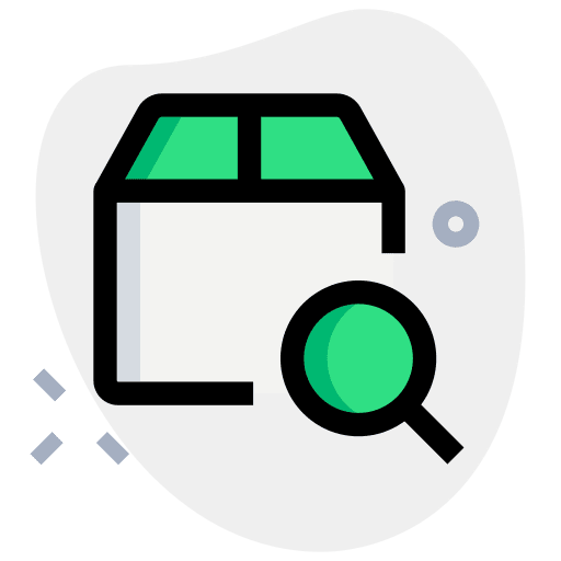 Search boxes shipping and delivery package icon