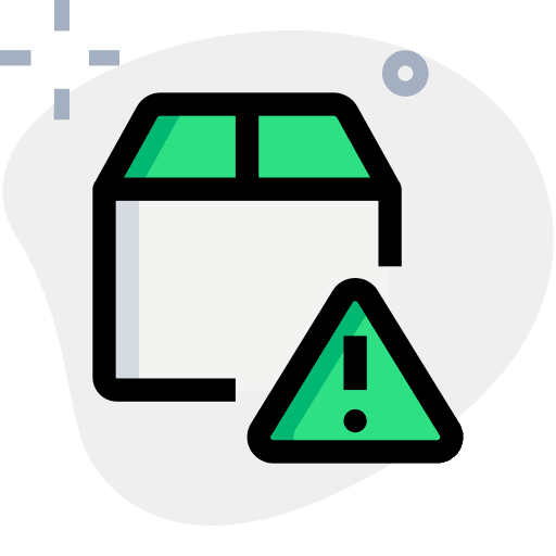 Warning boxes delivery shipping icon