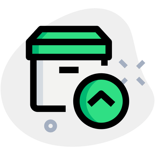 Arrows boxes shipping shipping and delivery icon