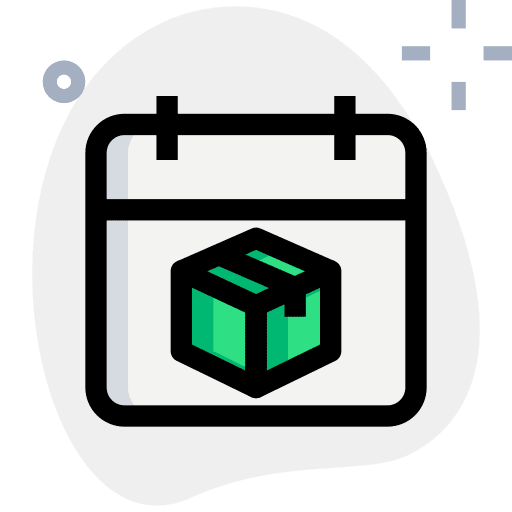 Due date parcel shipping and delivery cargo icon