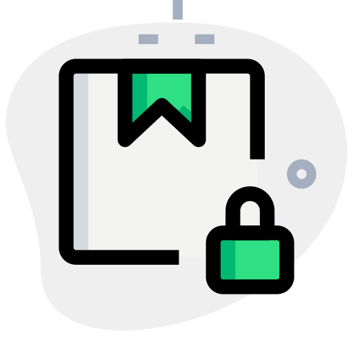 Locked package shipping logistics icon