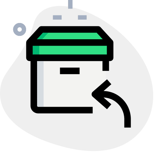 Return shipping return boxes icon