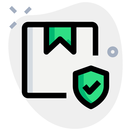 Shield transport parcel logistics icon