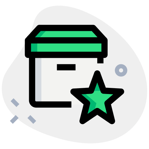 Starred parcel logistics starred icon