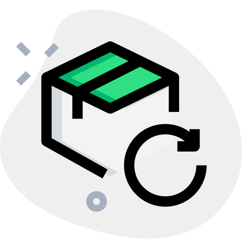 Loop arrow shipping package loop arrow icon