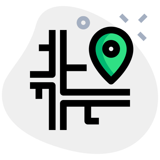 Navigation delivery package parcel icon